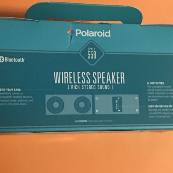 Polaroid Purple Bluetooth® Mini Speaker Rich Stereo Sound (PBT558WH) - Picture 2 of 3